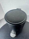 Unbranded Matte Black Metal Step Touch Trash Can