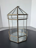 Glass & Brass Vintage Octagonal Terrarium