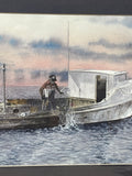 Poquoson, VA Crabbing Boat Print by Larry Bridgman; Signed