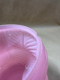 Pink Glass Biscuit Jar - Missing Lid - AS IS