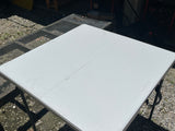 Lifetime Plastic Folding Table, 34"x34", 30"H.