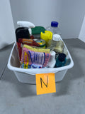 Cleaning Lot N.  Most bottles at least half full