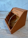 XL Silver Tone Hoop Earrings in Box