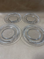 Set Of 8 Clear Glass Plates