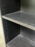 Black IKEA Bookcase C, Particle Board/Cardboard Backing