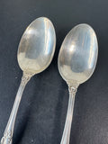 2-Piece Engraved Sterling Silver Serving Spoons