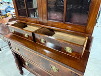 Antique Two Piece Butler's Desk/Drop Front Secretary***HEAVY ITEM***