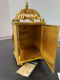 Imhof Swiss Brass Mantel Clock with Key AS IS (READ DESCRIPTION CAREFULLY)