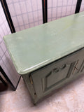 Green Painted Console Cabinet