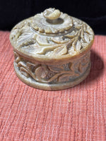 Small Carved Stone Trinket Box