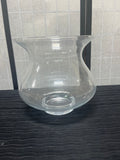 Clear Glass Hourglass Shaped Vase