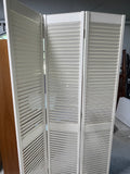 White Shutter Style Three Panel Screen