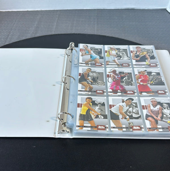 (G) Binder of Assorted Women’s Professional Tennis Collectible Trading Cards (FINAL SALE)