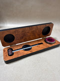 The Wine Connoisseur Set I Thermometer & Silverplate Drip Stopper With Case