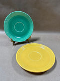 Yellow And Seafoam Green Fiestaware Saucer Plates