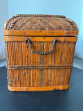 Woven Rattan & Bamboo with Locking Lid