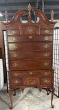 Bassett Queen Anne Style Highboy, Cardboard Backing***HEAVY ITEM***READ DETAILS ON PICK UP POLICY***