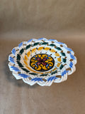 Ceramic Weaved Floral Bowl - Hangs On Wall