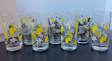7-Piece Lemons & Bumblebees Glass Tumblers
