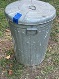 Metal Trash Can with Lid, 24"H