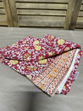 Red And Yellow Floral Pottery Barn Table Runner