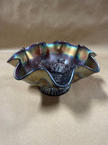 Amethyst Carnival Glass Bowl 
Northwood Star of David With Bows