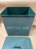 Potting Soil Green Metal Container