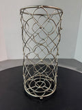 Silver Metal Floral Toilet Paper Roll Holder