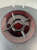 (C) Luminarc France Cristal d’Arques Ruby Red Divided Dish