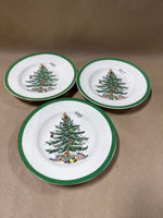 Set Of 7 Spode Christmas Tree Bread & Butter Plates // 2 Sets Available // *** PRICED INDIVIDUALLY ***