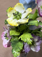 Hand Made English Bone China Flowers With Gorham Sterling Urn Vase *** READ DESCRIPTION ***