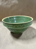 (B) Green Glazed Window Pane McCoy Mixing Bowl