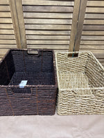 Pair of Storage Baskets with Wire Frames