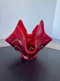 Viking Glass Red Epic Drape Bowl