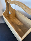 Wooden Carrying Crate with Star Cutouts
