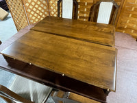 Ethan Allen Dining Table, 2 Leaves, Table Pads, and 6 Chairs***HEAVY ITEM***