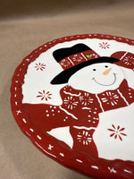 Christmas Snowman Cookie Plate