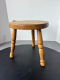 Wooden Vintage 3-Legged Milking Stool