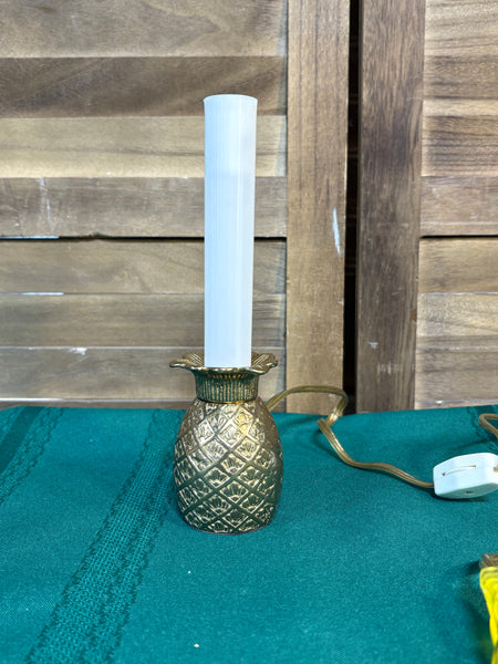 Solid Brass Pineapple Electric 7 1/4” Candle Light
