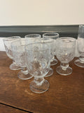 Southern Living Bella Luna Goblet Glasses with Bubble Accents, 2 different sizes, 10 pieces total