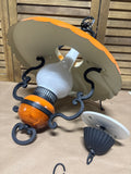 Vintage Orange & Black Pendant Lamp