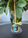 Faux Mixed Roses Arrangement in Glass Vase