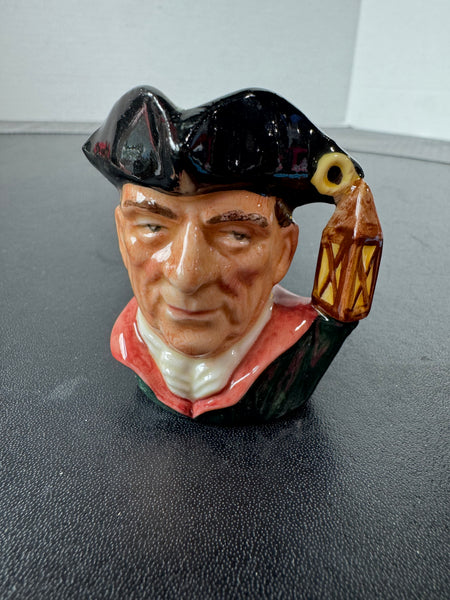 (P) Royal Doulton England Colonial Williamsburg Night Watchman Toby Jug