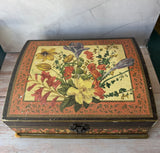 Vintage Bakelite Floral Jewelry or Keepsake Box