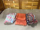 Coral Tone Scarf Lot, 3 pc