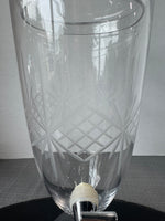 Shannon by Godinger Dublin Cut Glass Beverage Dispenser