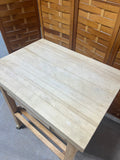 Wooden Kitchen Cart on Casters