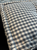 Ballard Designs Country Style Beige & Black Gingham Bench Cushion