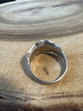 Modernist Style Textured Sterling Silver Ring SIZE 7.5