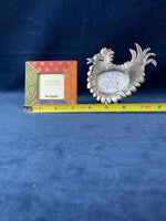 Two Small Whimsical Metal Picture Frames